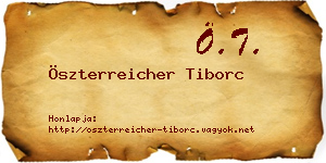 Öszterreicher Tiborc névjegykártya